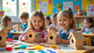 découvrez une activité de bricolage amusante pour les enfants de maternelle : créez un abri à oiseaux facile et ludique pour éveiller leur créativité et leur amour de la nature.